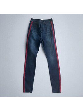 ABERCROMBIE & FITCH Ultra High Rise Pinstripe Skinny Jeans Size 27 / US 4